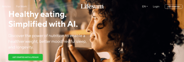 Lifesum homepage
