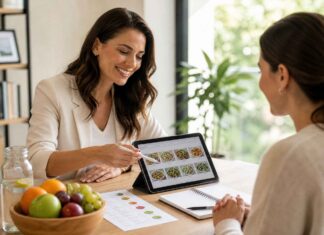 Nutrition Coaching Rates: How Much to Charge for Nutrition Coaching in 2026 Nutrition coach talking with client