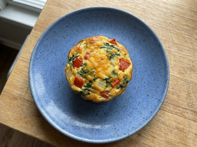Spinach and Cheddar Egg Muffins