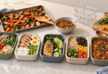 A variety of prepared meals