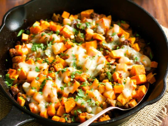 Ground Turkey and Sweet Potato Skillet
