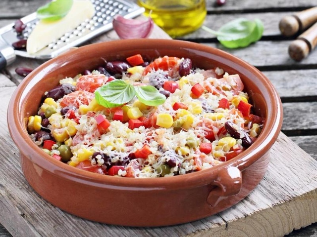 Black Bean and Quinoa Enchilada Bake