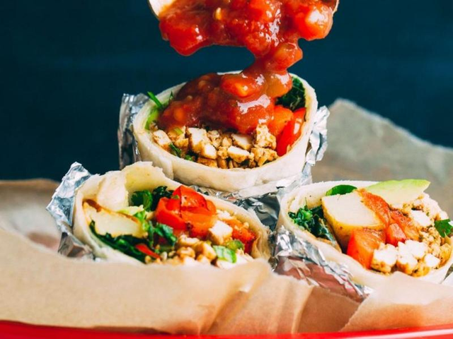Tofu Scramble Burritos