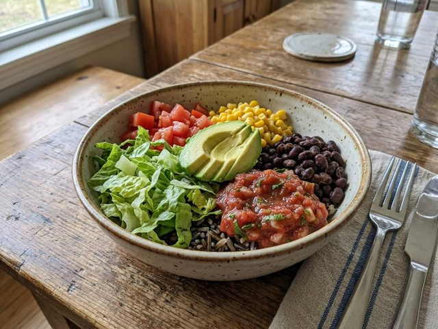 Rice and Bean Burrito Bowls